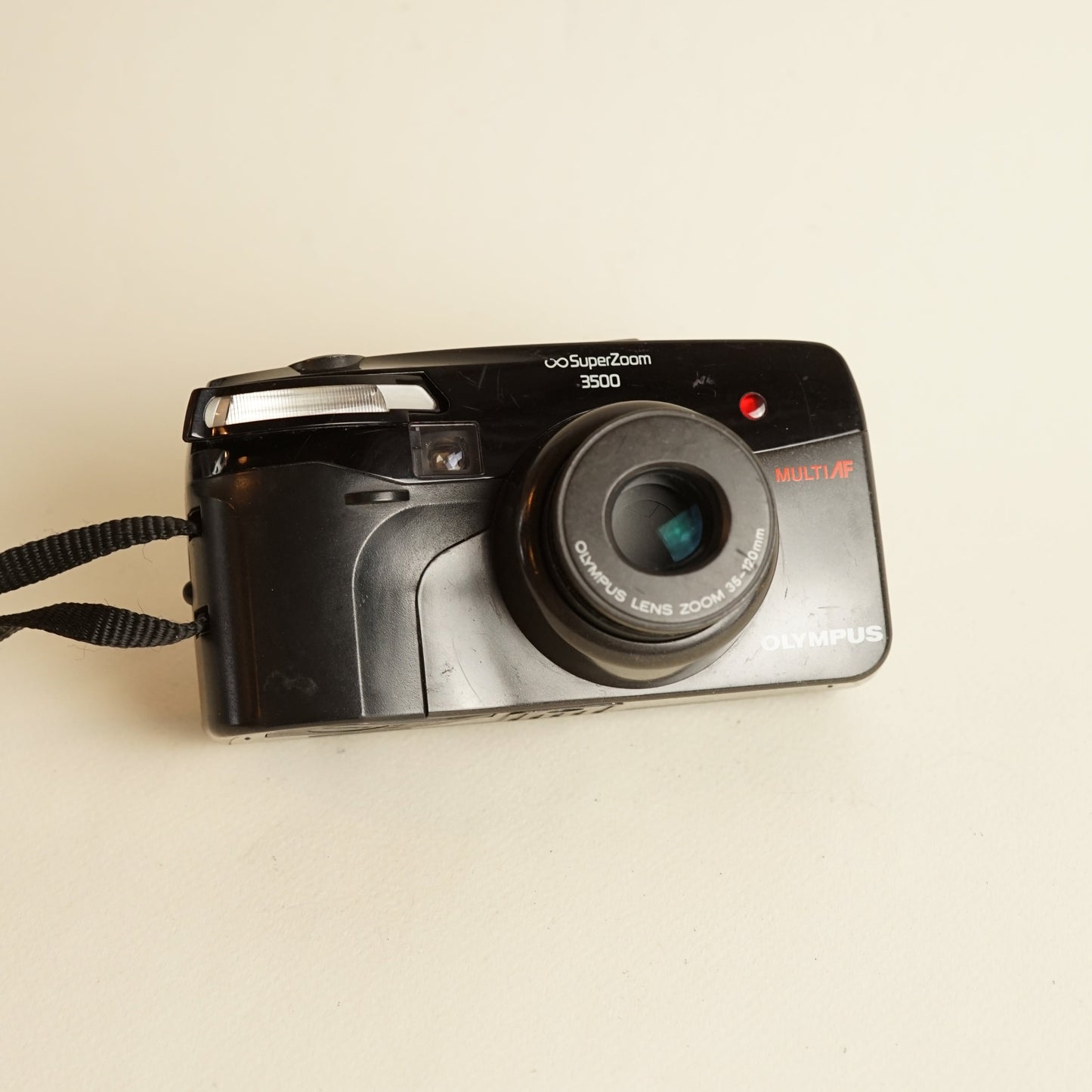 Olympus Infinity Super Zoom 3500 Film Camera | 35mm Point & Shoot | Tested & Working | Black