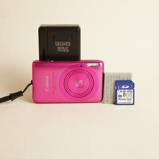 Canon PowerShot SD1400 IS Digital Camera | 14.1MP | Tested & Working | Pink