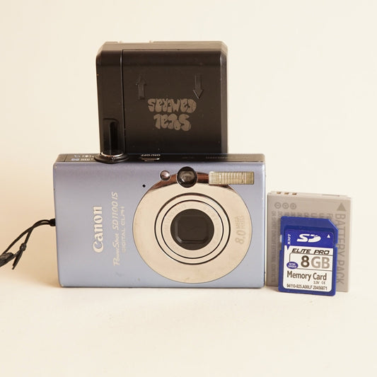 Canon PowerShot SD1100 IS Digital Camera | 8.0MP | Tested & Working | Blue
