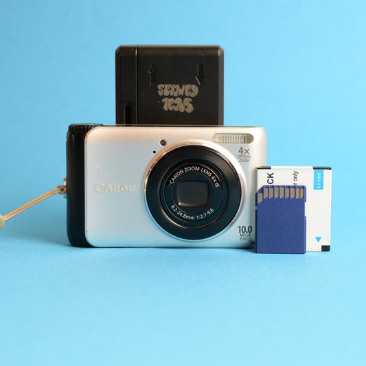 Canon PowerShot A3000 IS Digital Camera | 10.0MP | Tested & Working | Silver