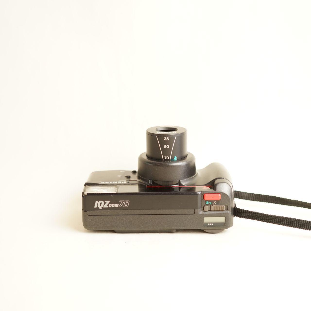 Pentax IQZoom 70 Film Camera | 35mm Point & Shoot | Tested & Working | Black