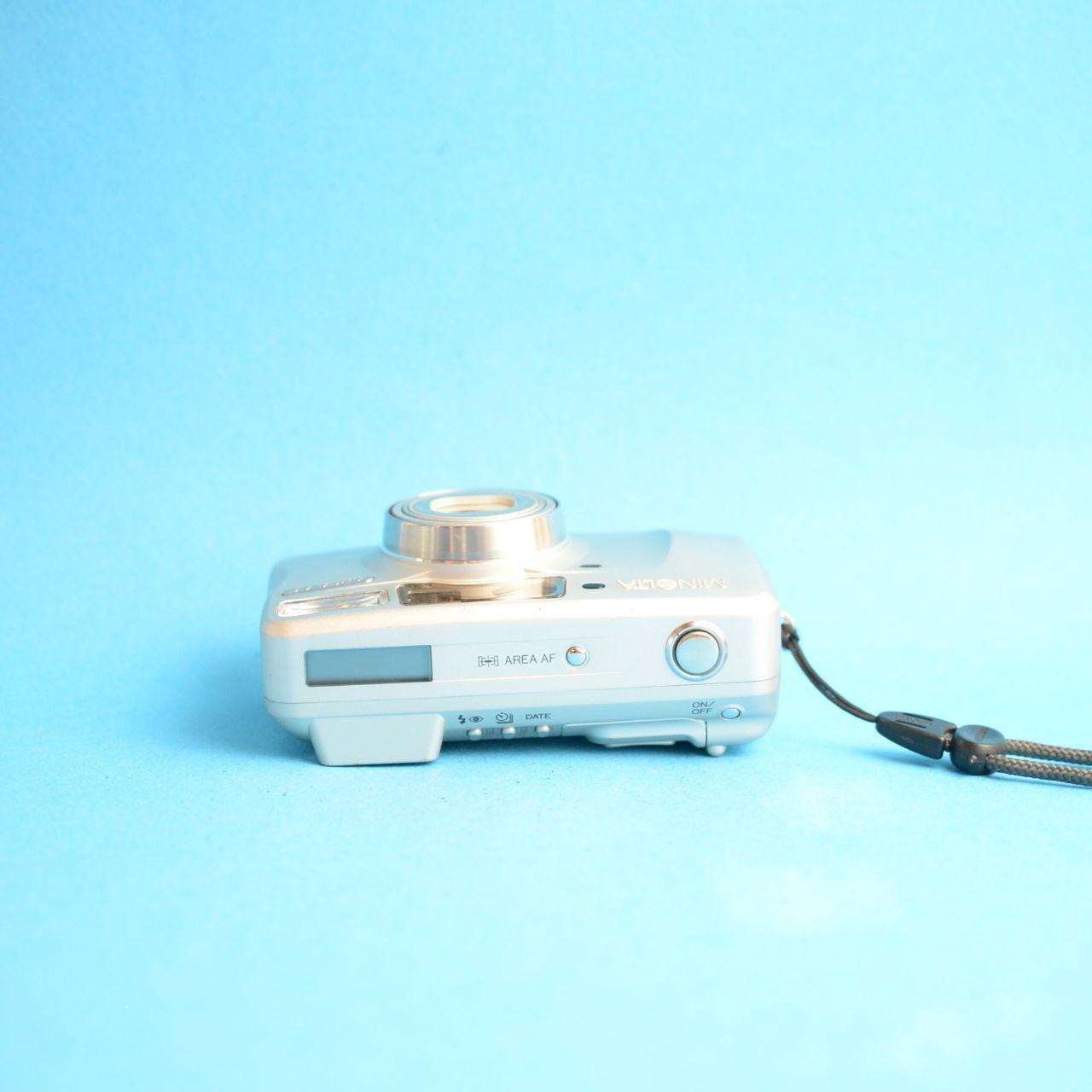 Minolta Freedom Zoom 160 Date Film Camera | 35mm Point & Shoot | Tested & Working | Silver