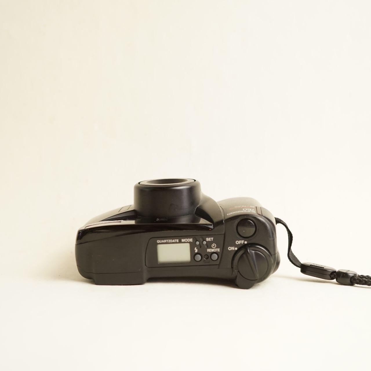 Olympus SuperZoom 760 Film Camera | 35mm Point & Shoot | Tested & Working | Black