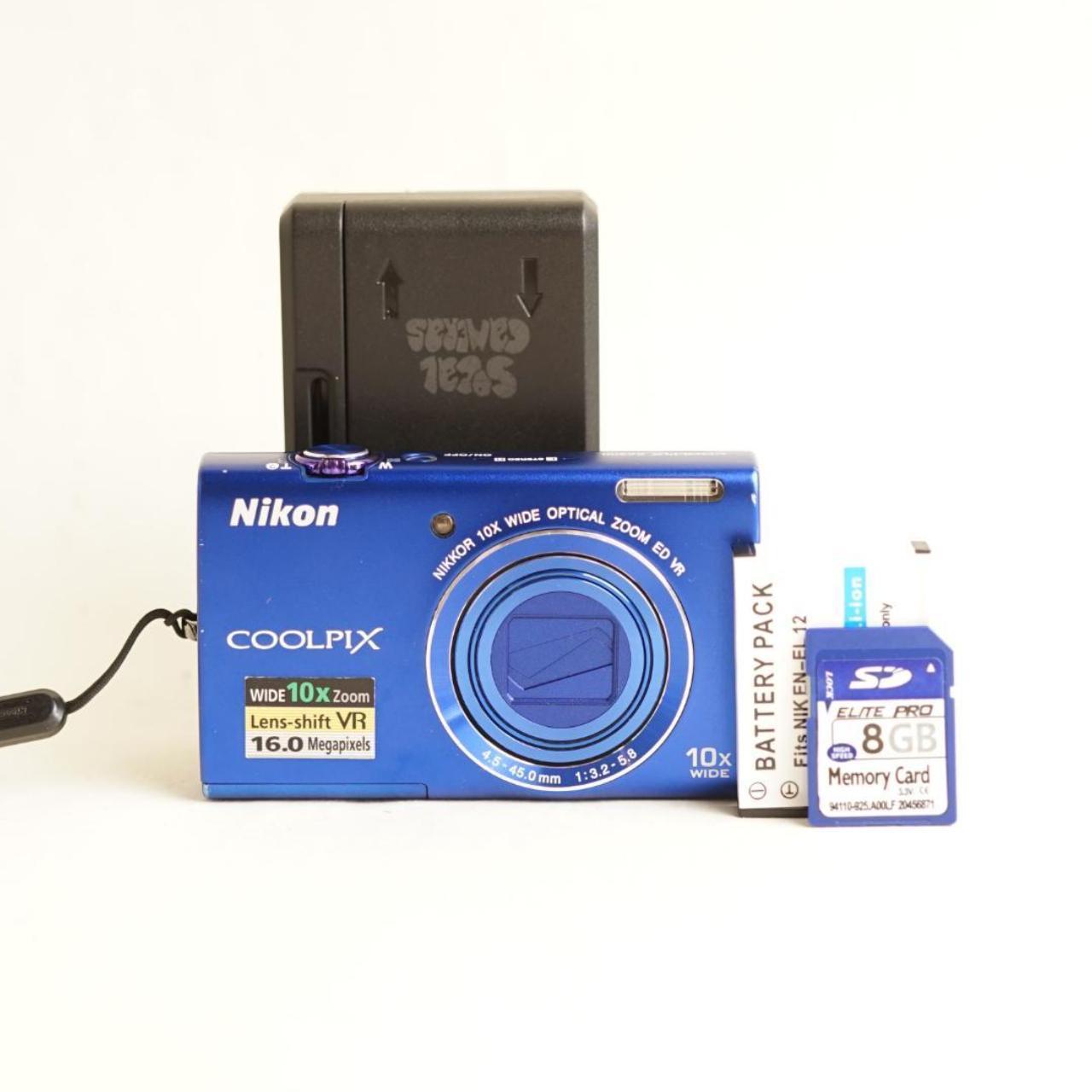 Nikon COOLPIX S6200 ブルー 充電器、ポーチ付き Nikon Coolpix S6200 Digital Camera | 16.0MP | Tested & Working