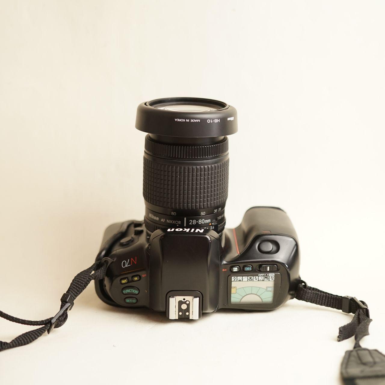 Nikon N70 Film Camera + Nikon 28-80mm Lens | 35mm SLR | Tested & Working | Black