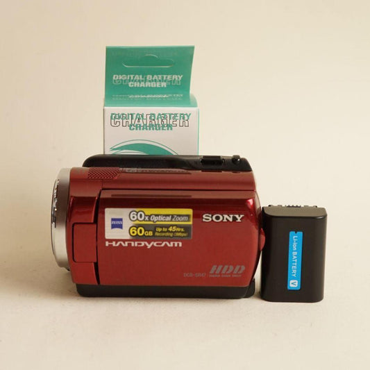 Sony Handycam DCR-SR47 Camcorder | Tested & Working | Red