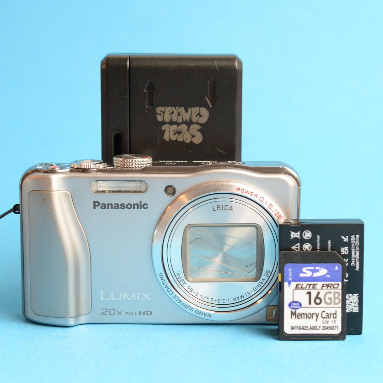 Panasonic Lumix DMC-ZS20 Digital Camera | 14.1MP | Tested & Working | Silver