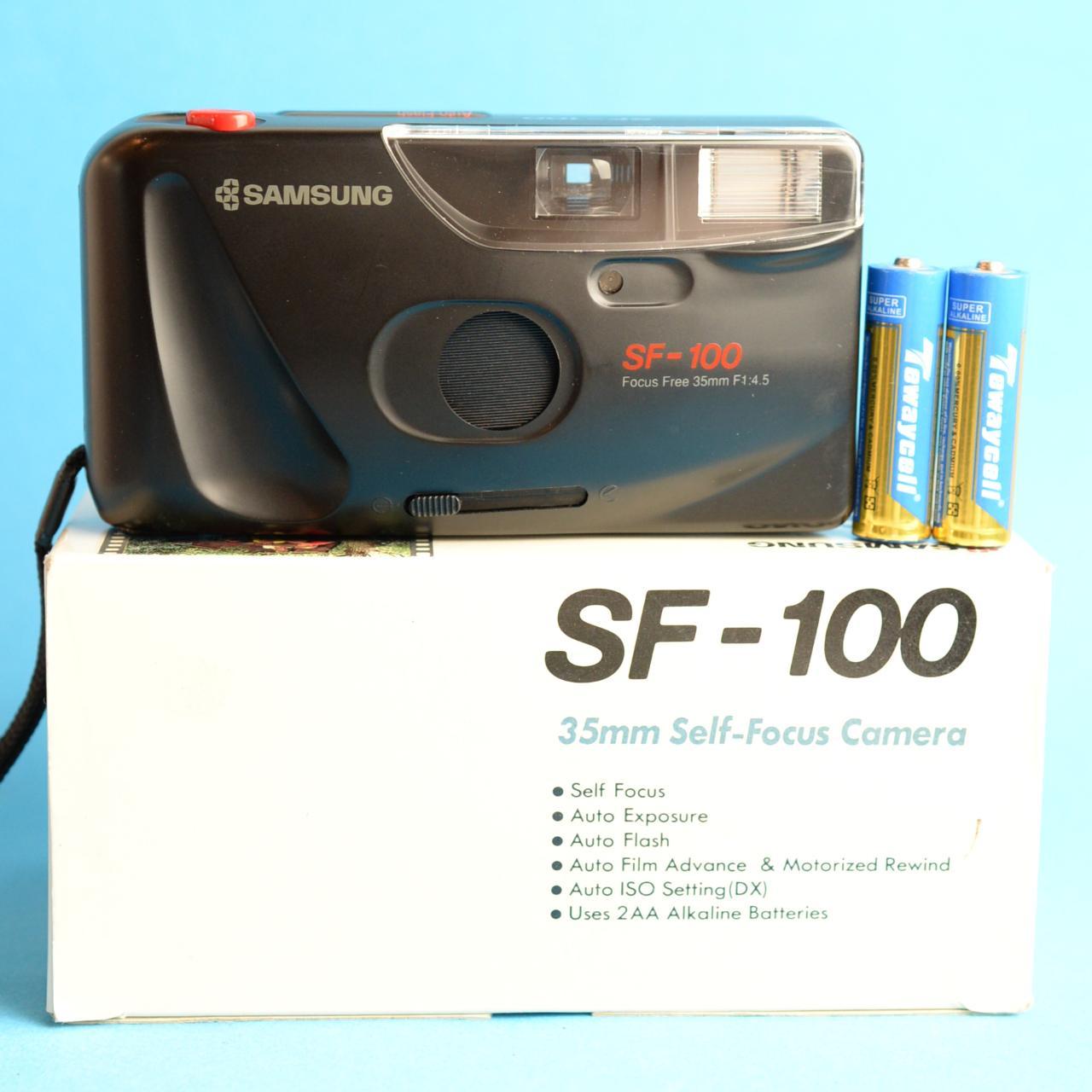 Samsung SF-100 35mm Film Camera | Point and Shoot | Tested & Working | Black