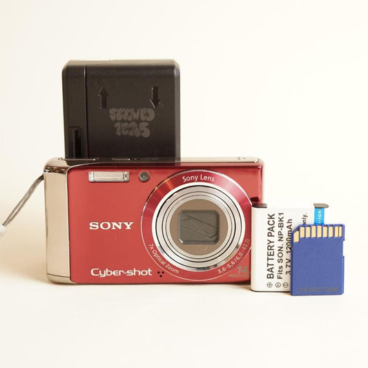 Sony Cyber-shot DSC-W370 Digital Camera | 14MP | Tested & Working | Red