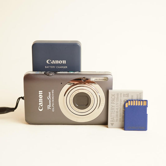 Canon PowerShot ELPH 100 HS Digital Camera | 12MP | Tested & Working | Grey
