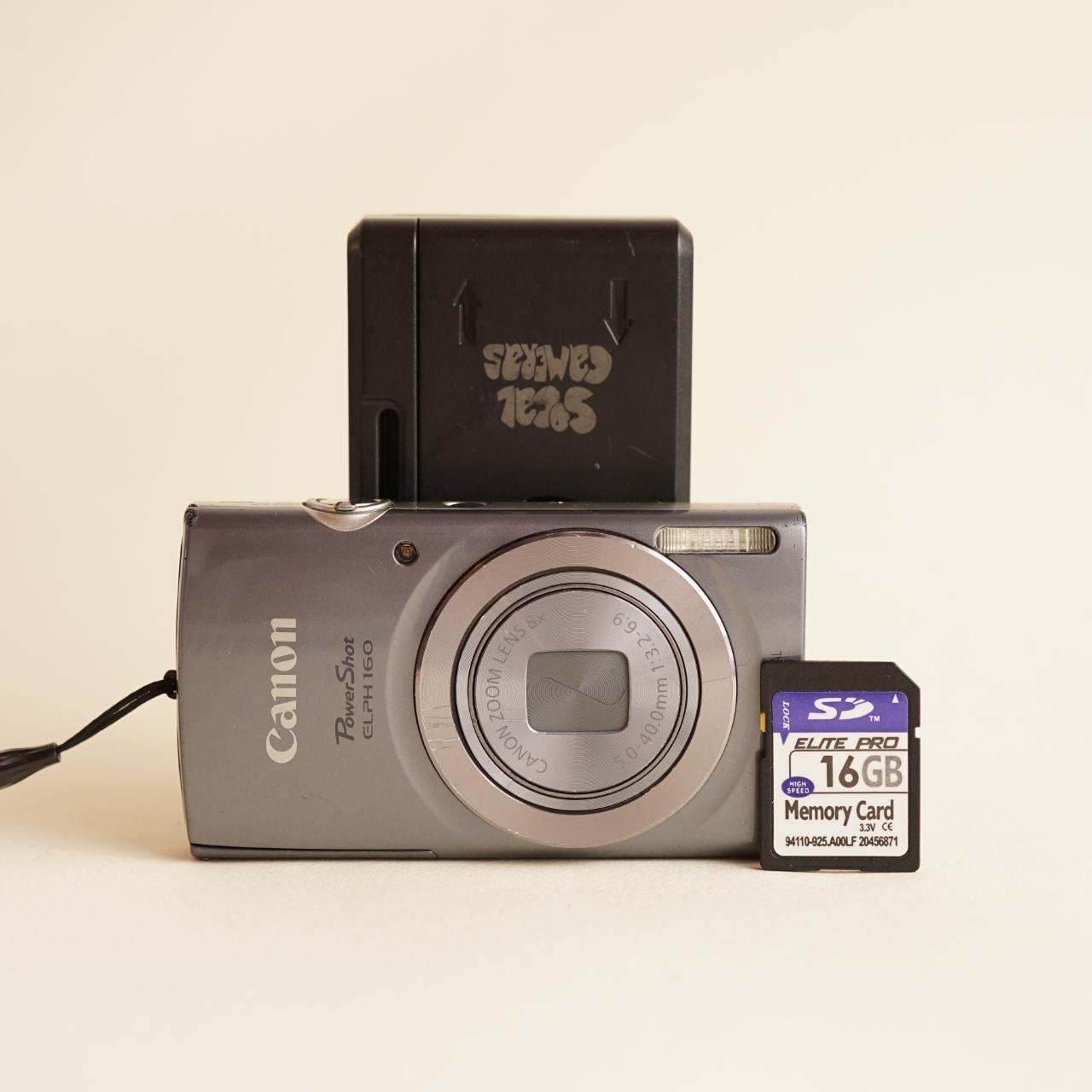 Canon PowerShot ELPH 160 Digital Camera | 20MP | Tested & Working | Grey