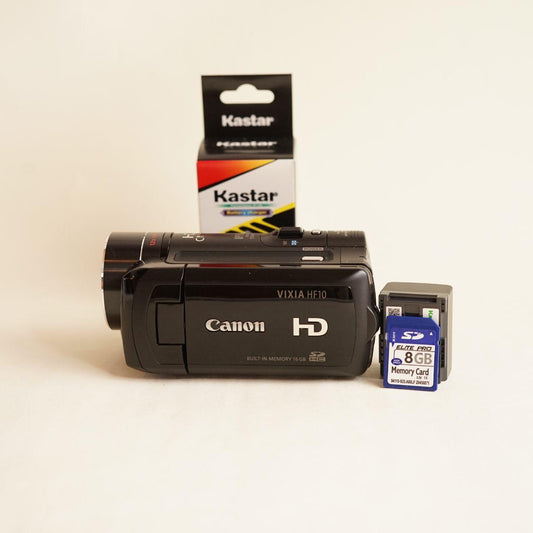 Canon Vixia HF10 Camcorder | 3.3MP HD | Tested & Working | Black