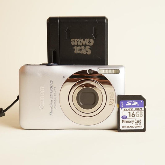 Canon PowerShot SD1300 IS Digital Camera | 12.1MP | Tested & Working | Grey