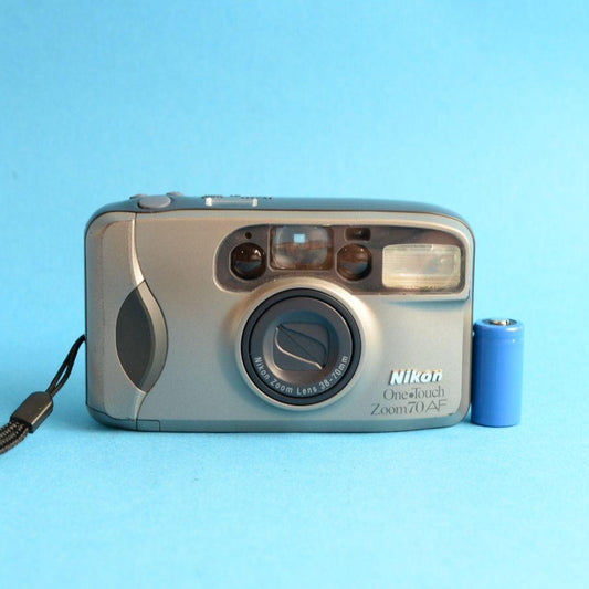 Nikon One Touch Zoom 70 AF Film Camera | 35mm Point & Shoot | Grey | Tested & Working