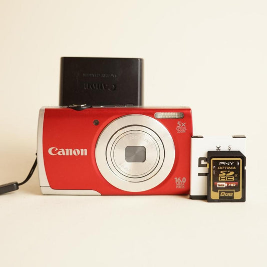 Canon PowerShot A2500 Digital Camera | 16MP | Tested & Working | Red