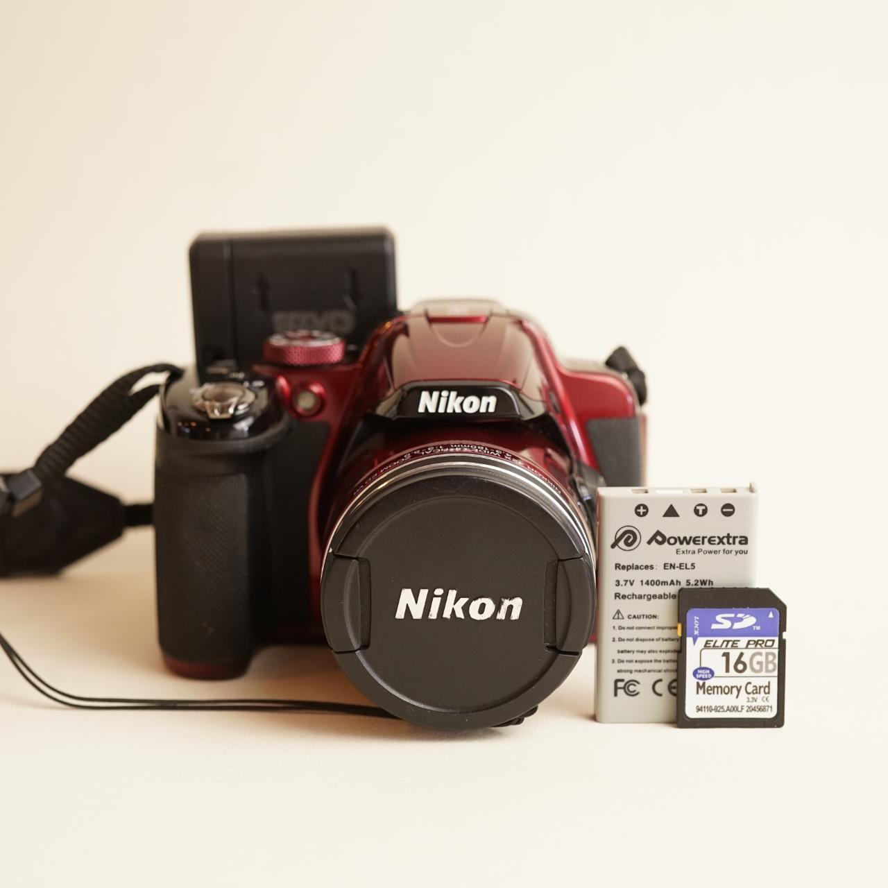 Nikon Coolpix P520 w/ selfie screen Digital Camera | 18.1MP | Tested & Working | Red