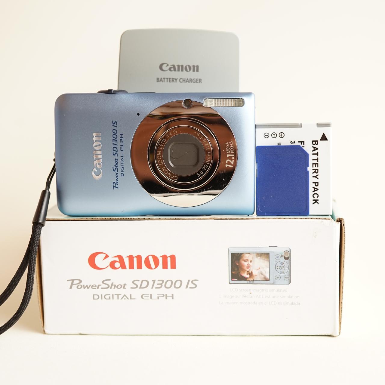 Canon PowerShot SD1300 IS Digital Camera | 12MP | Tested & Working | Blue