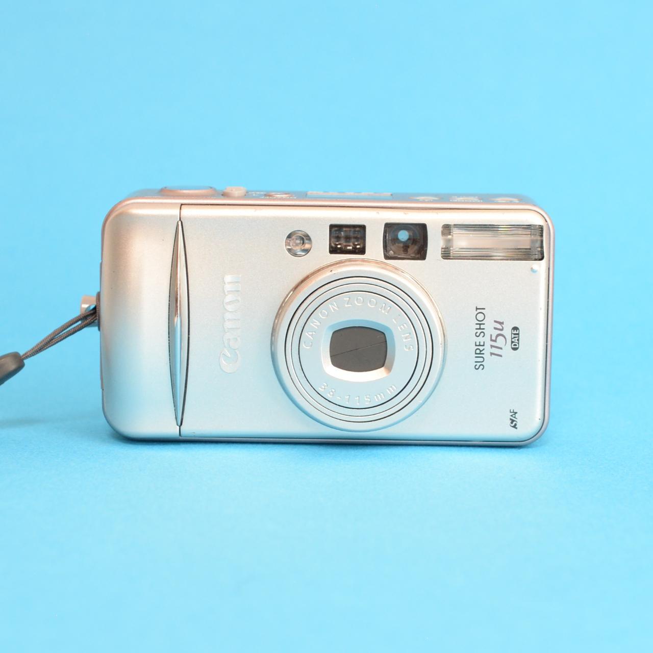 Canon Sure Shot 115u Film Camera | 35mm Point & Shoot | Tested & Working | Silver