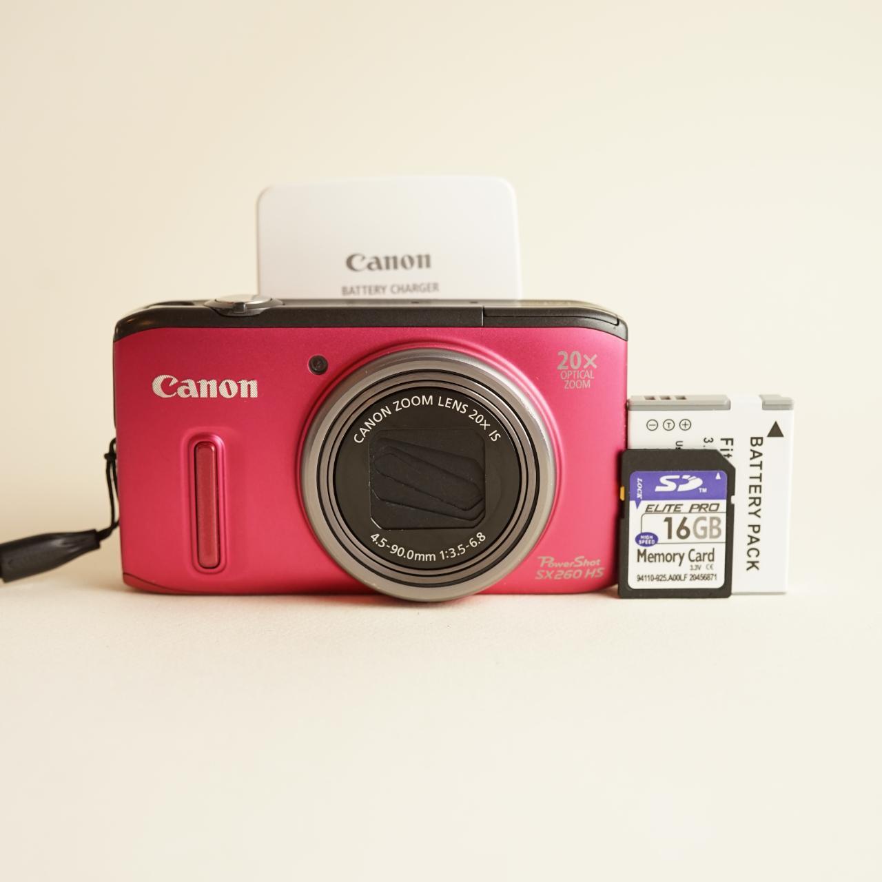 Canon PowerShot SX260 HS Digital Camera | 12MP | Tested & Working | Pink