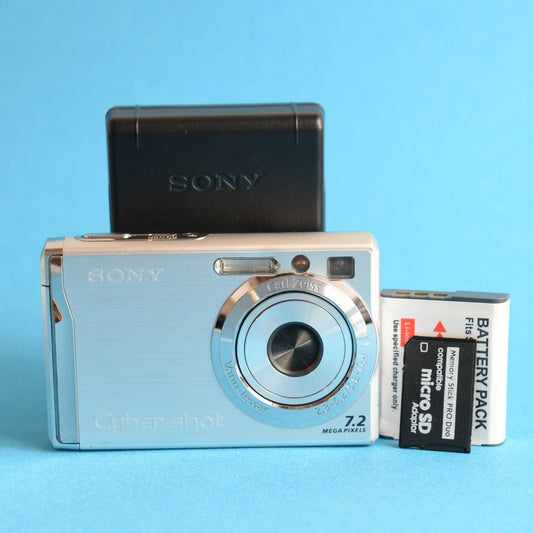 Sony Cyber-shot DSC-W80 Digital Camera | 7.2MP | Tested & Working | Silver