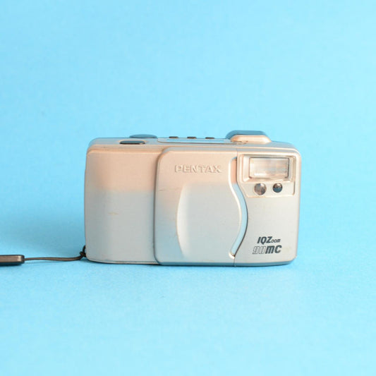 Pentax IQZoom 90MC Film Camera | 35mm Point & Shoot | Tested & Working | Silver