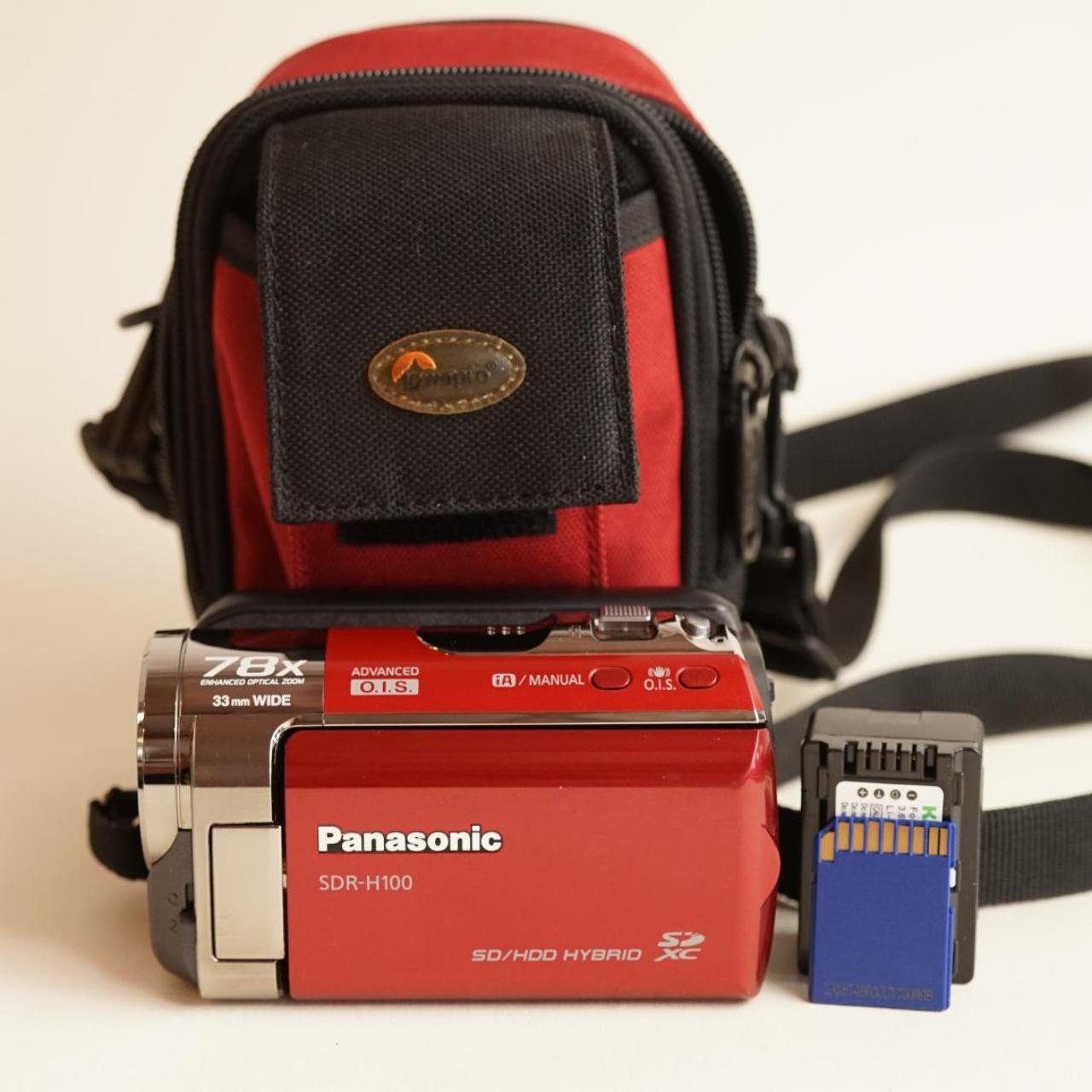 Panasonic SDR-H100 Digital Camcorder | Tested & Working | Red