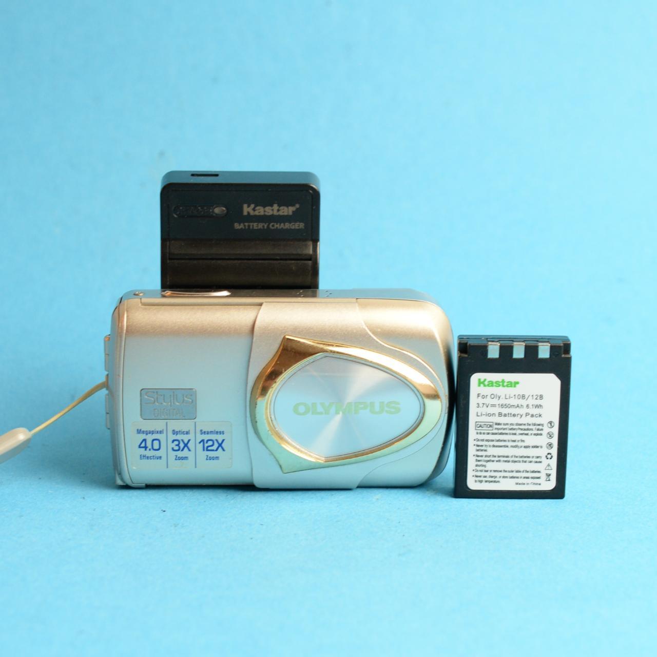 Olympus Stylus 410 Digital Camera | 4MP | Tested & Working | Silver