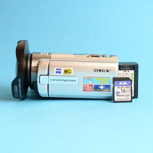 Sony Handycam DCR-SX85 Camcorder | 70x Zoom | Tested & Working | Silver