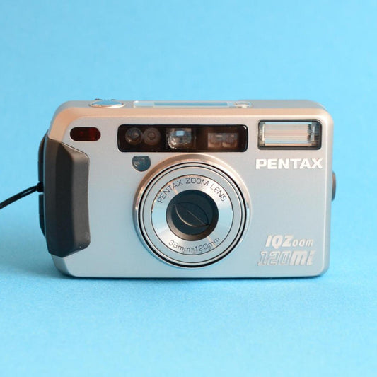 Pentax IQZoom 120Mi Film Camera | 35mm Point & Shoot | Tested & Working | Silver