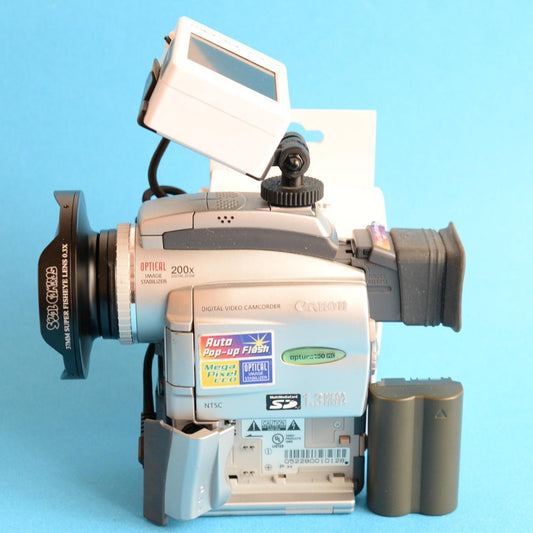 Canon Optura 100 Digital Camcorder with Tapeless Setup | Tested & Working | Silver