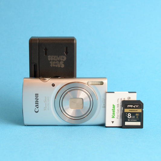 Canon PowerShot ELPH 180 Digital Camera | 20MP | Tested & Working | Silver
