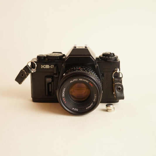 Sears KS-2 35mm SLR Film Camera  | Tested & Working | Black & Silver