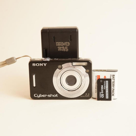 Sony CyberShot DSC-W55 Digital Camera | 7.2MP | Tested & Working | Black