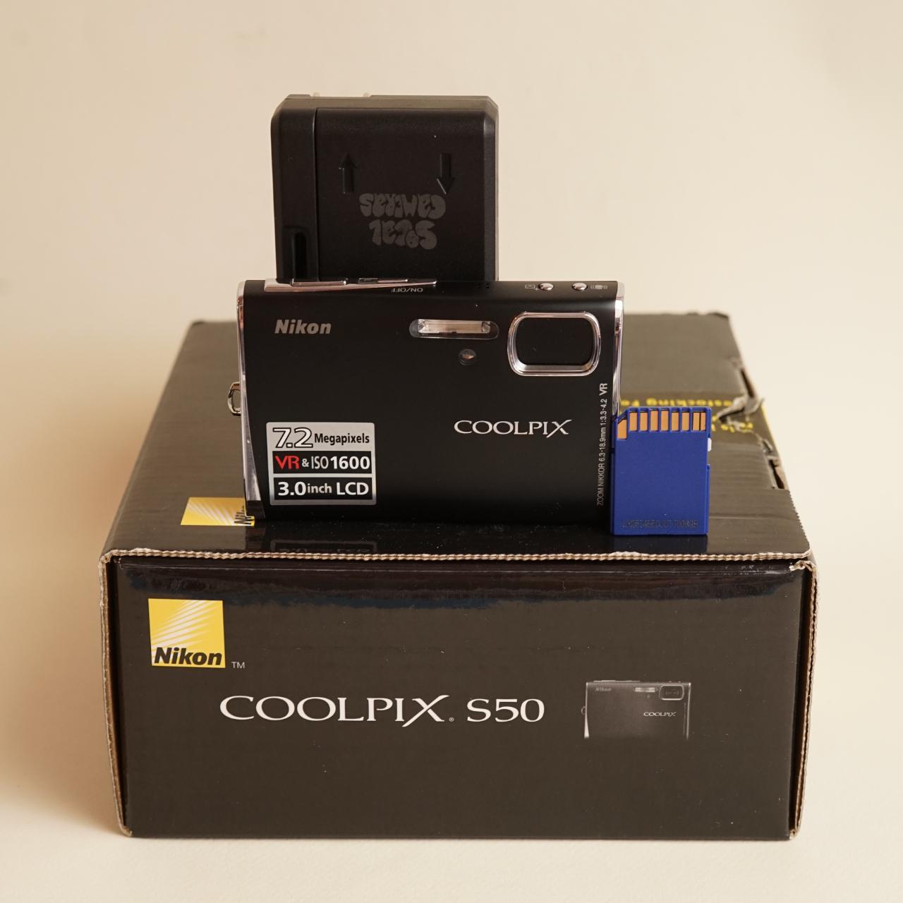 Nikon Coolpix S50 Digital Camera | 7.2MP | Tested & Working | Black