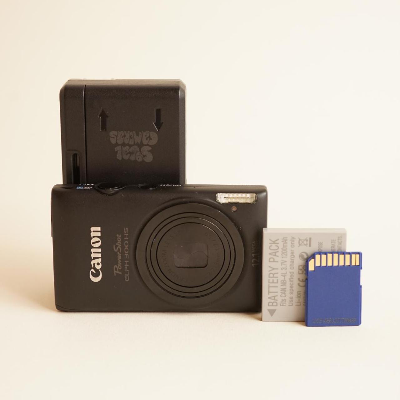 Canon PowerShot ELPH 300 HS Digital Camera | 12.1MP | Tested & Working | Black