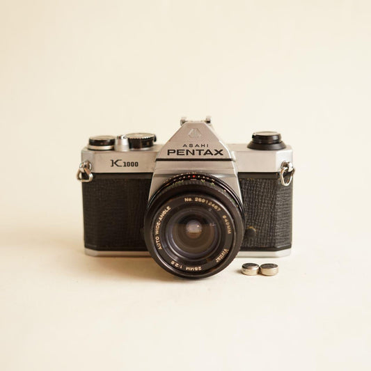 Asahi Pentax K1000 35mm SLR Film Camera | FULLY CLA'd | Tested & Working | Silver & Black