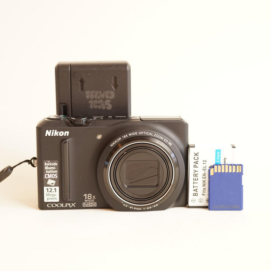 Nikon Coolpix S9100 Digital Camera | 12.1MP | Tested & Working | Black