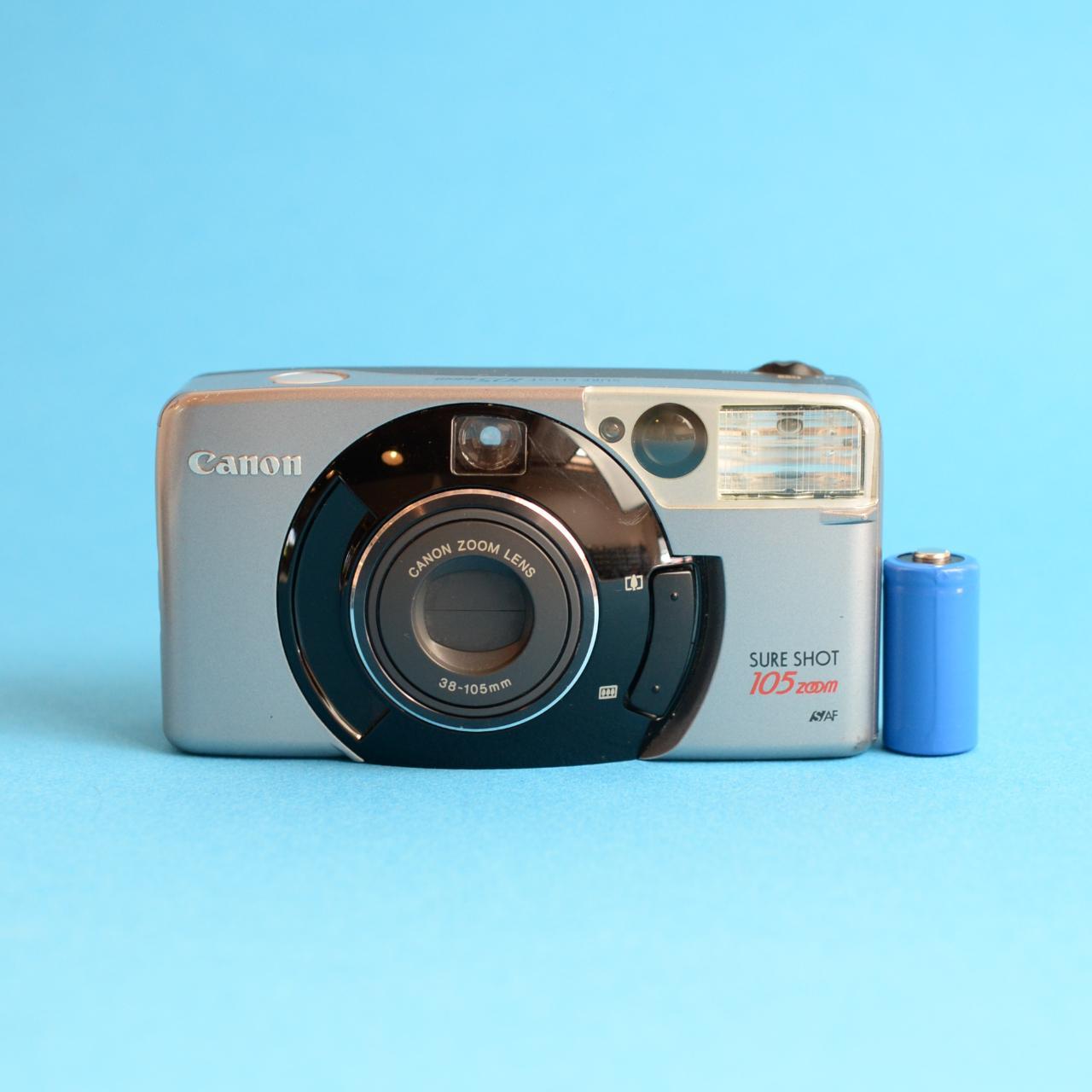 Canon SureShot 105 Zoom | 35mm Point & Shoot Film Camera | Tested & Working | Silver