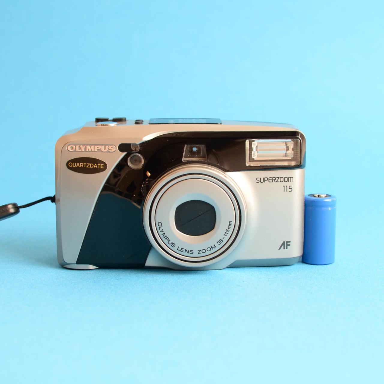 Olympus SuperZoom 115 | 35mm Point & Shoot | Tested & Working | Silver