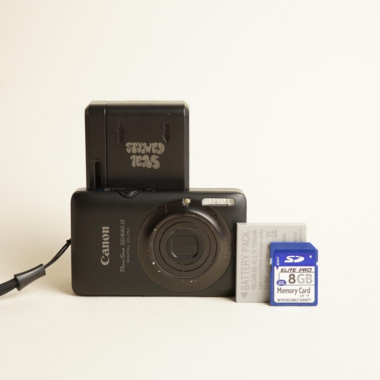Canon PowerShot SD940 IS Digital Camera | 12.1MP | Tested & Working | Black