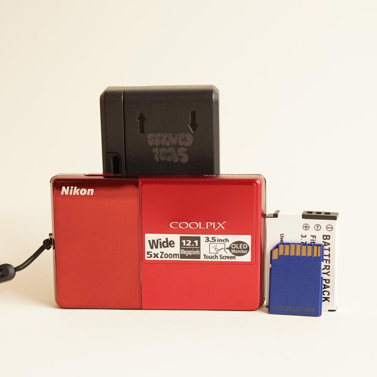 Nikon Coolpix S70 Digital Camera | 12.1MP | Tested & Working | Red