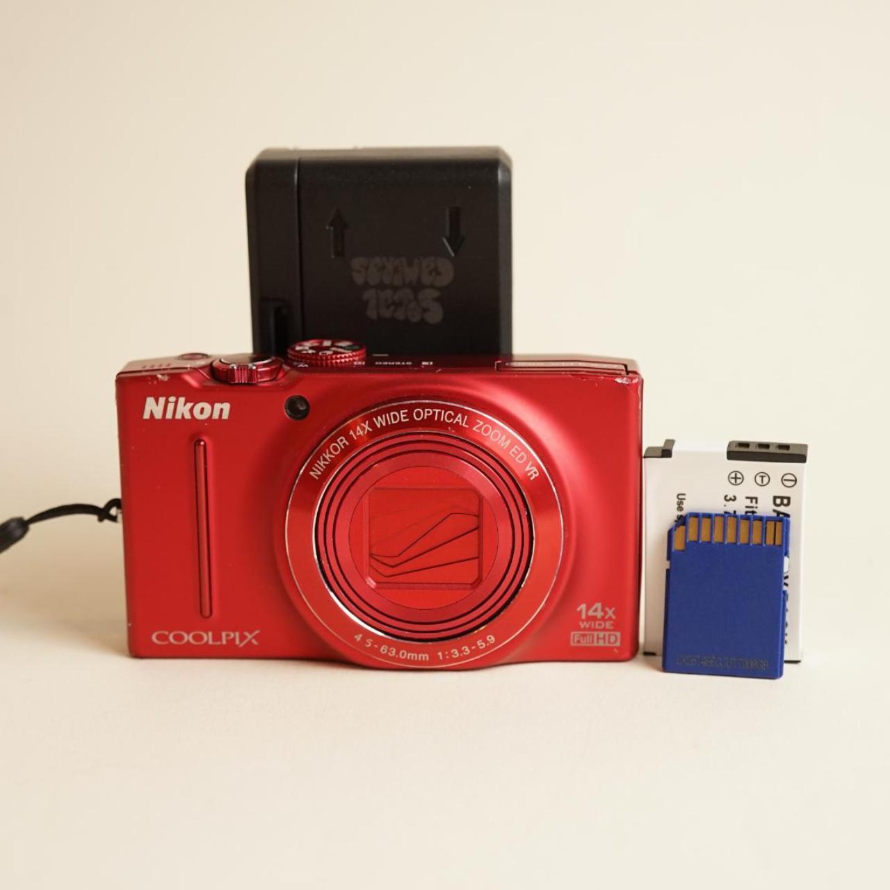 Nikon Coolpix S8200 Digital Camera | 16.1MP | Tested & Working | Red