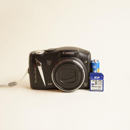 Canon PowerShot SX130 IS Digital Camera | 12.1MP | Tested & Working | Black