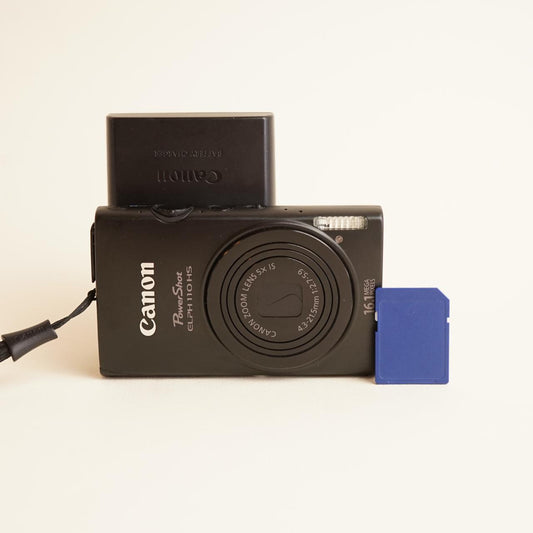 Canon PowerShot ELPH 110 HS Digital Camera | 16.1MP | Tested & Working | Black