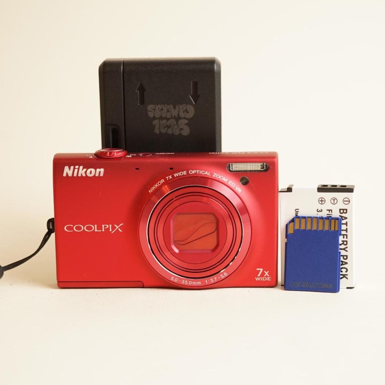 Nikon Coolpix S6100 Digital Camera | 16.0MP | Tested & Working | Red