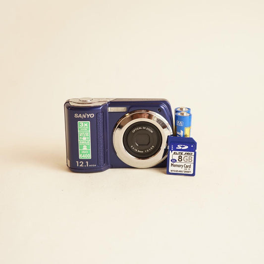 Sanyo S120 Digital Camera | 12MP | Tested & Working | Blue