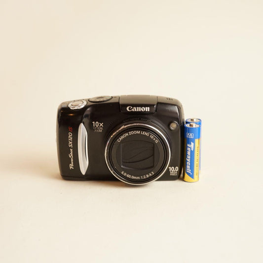 Canon PowerShot SX120 IS Digital Camera | 10MP | Tested & Working | Black
