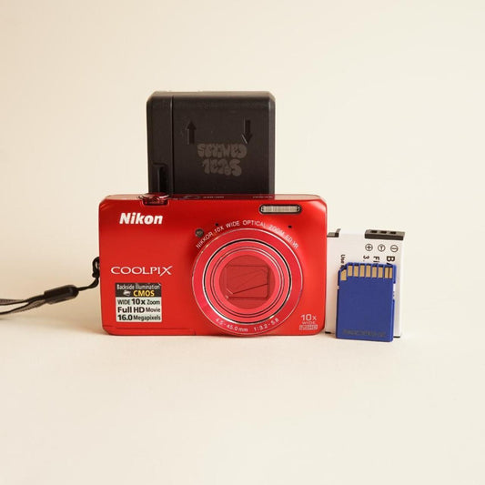 Nikon Coolpix S6300 Digital Camera | 16MP | Tested & Working | Red