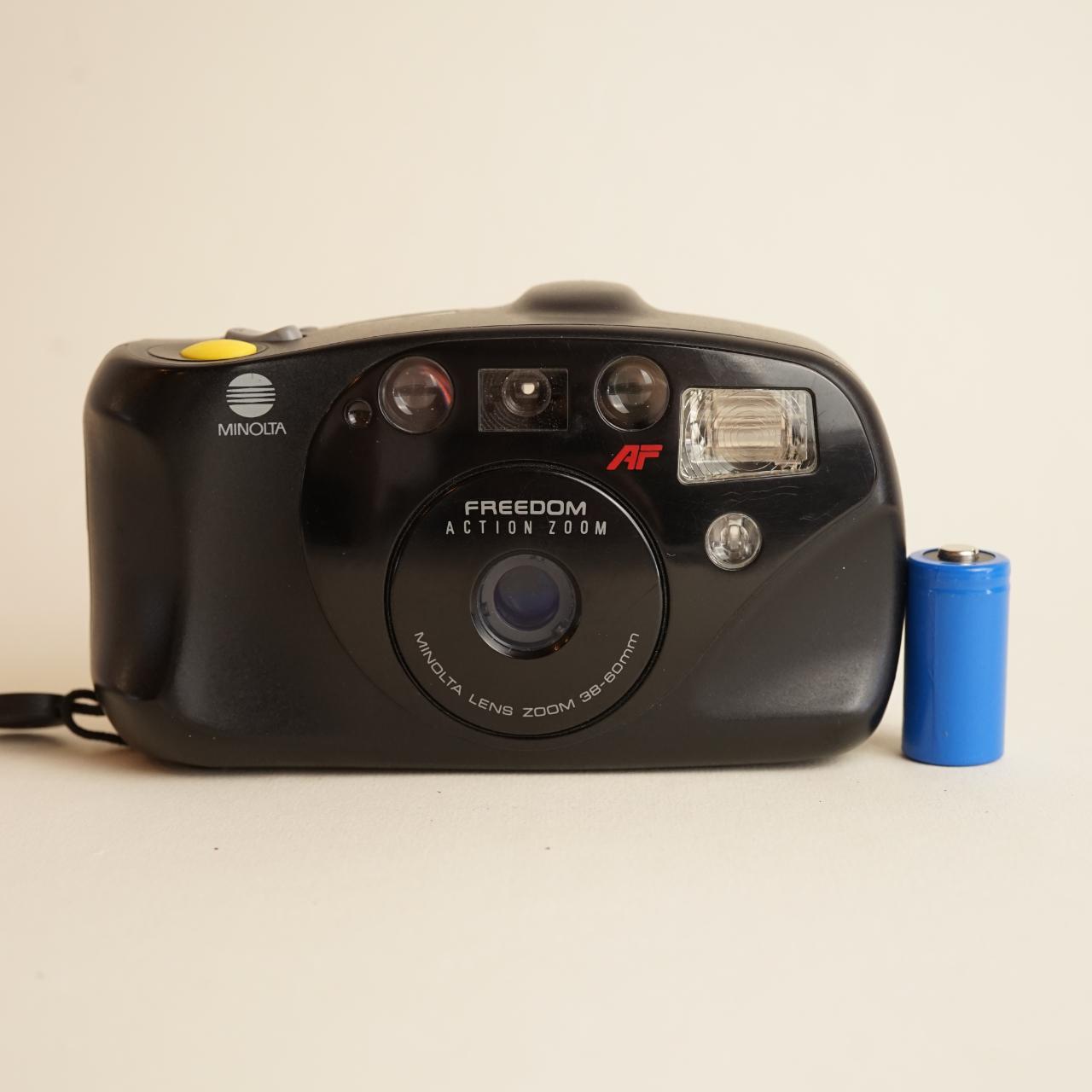 Minolta Freedom Action Zoom | 35mm Point & Shoot Film Camera | Tested & Working | Black