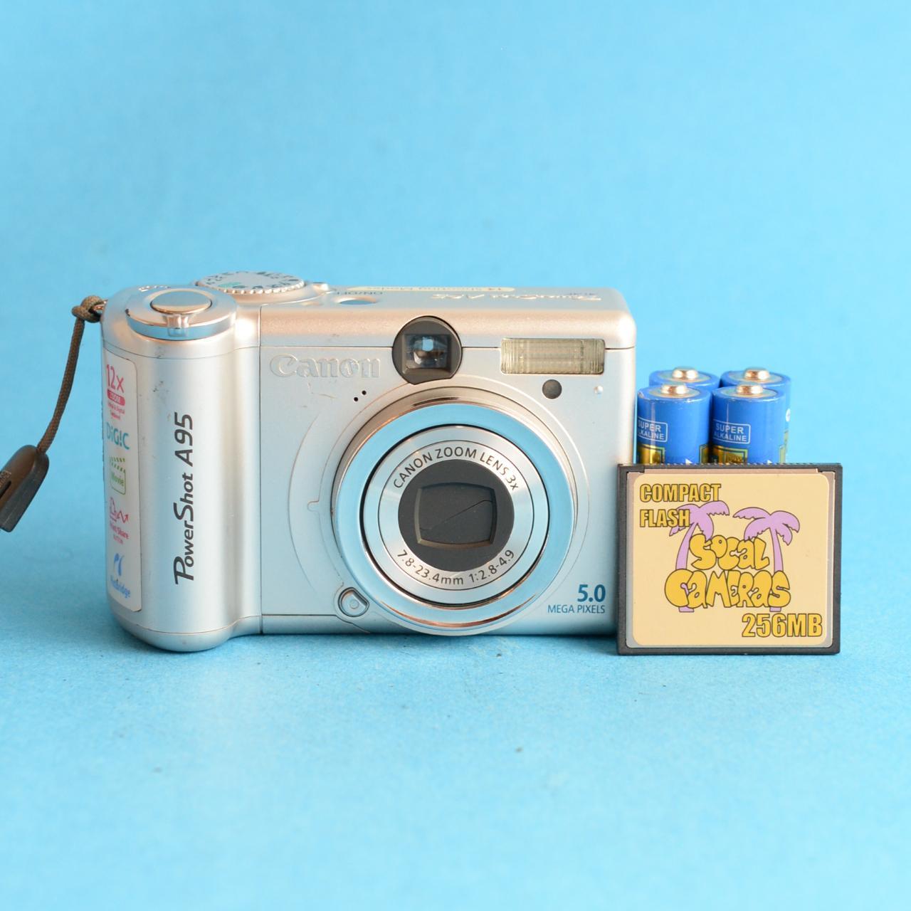 Canon PowerShot A95 w/ Selfie Screen Digital Camera | 5MP | Tested & Working | Silver